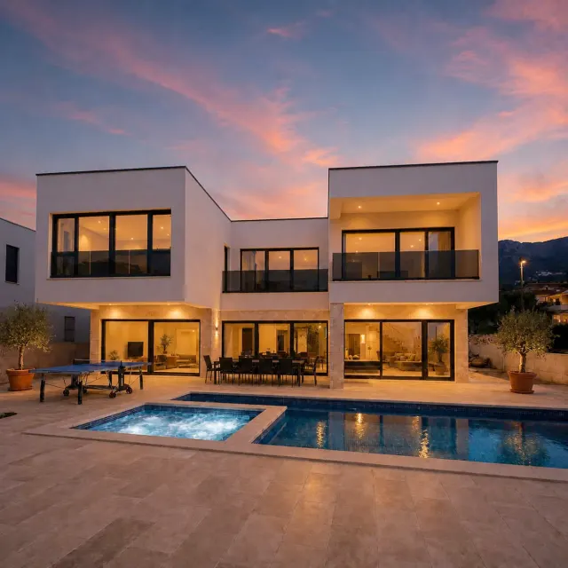 BookNoFees: Βίλα Just be Light · 5 υπνοδωμάτια · Πισίνα · Τζακούζι · 303 m² – Kaštel Stari